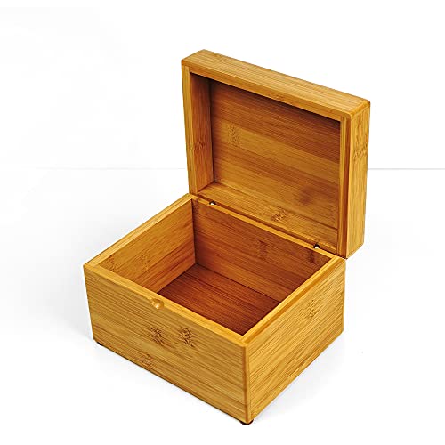 RSVP International Bamboo Kitchen Collection Reusable and Biodegradable, Recipe Box, Multi Color
