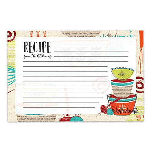 Brownlow Gifts 4 x 6 Lined Recipe Cards, Made With Love, 36-Count