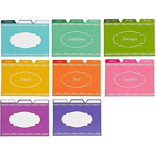 Recipe Card Dividers 4 x 6 Inches (Set of 24)