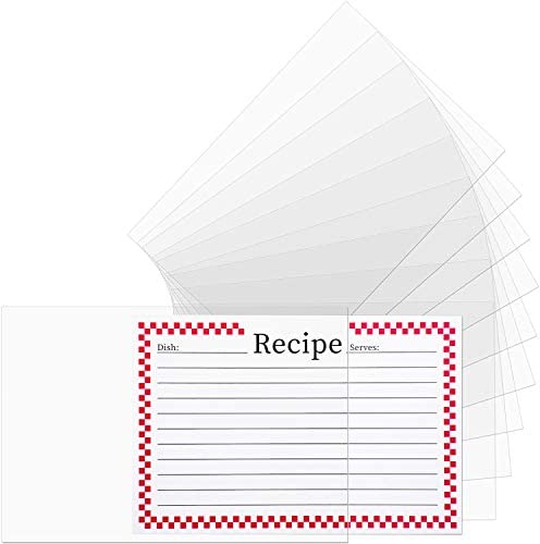 Vovoo 3x5 Recipe Card Protectors,100 Count,Recipe Card Covers,Index Card Sleeve