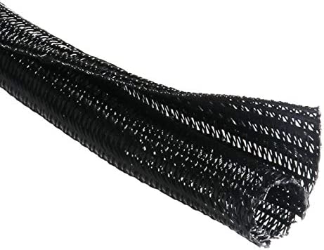 케이블선 정리 슬리브 약 760cm 폭 사이즈 택1 25 Feet - Cord Protector Split 와이어 Loom Braided 케이블 Sleeve