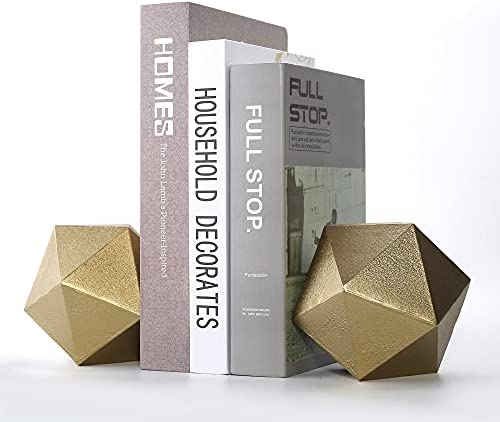 인테리어 소품 북엔드 Ambipolar Geometric Ball Shape 아이언 Cast Decorative Bookend Organizer,2 Pack