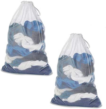 세탁망 Lestravel Extra Large Net Washing 가방 23x35 2pcs White Laundry Bag