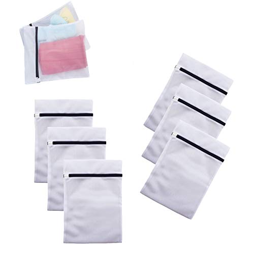 6 Pack of Mesh Laundry Bags,Laundry Wash Bags with Premium Zipper for Washing Machine and Dryer(6 Medium)