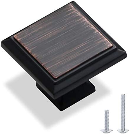 KONIGEEHRE 10 PCS Elegant Oil Rubbed Bronze 5-inch Hole Center Cabinet Handles Kitchen Drawer Pulls Bars Mounting Screws 110g Weight Heavy Duty