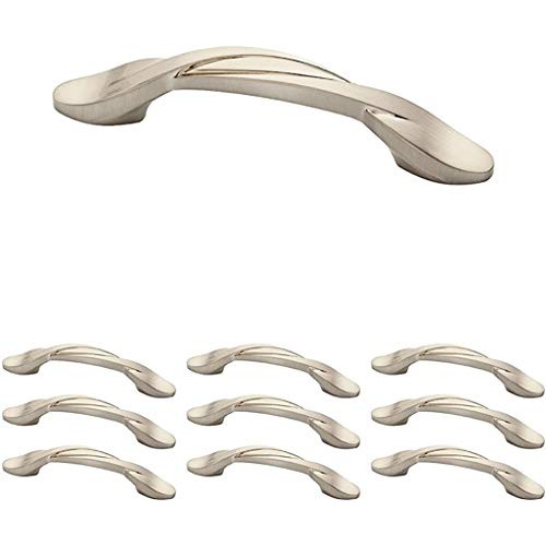 Franklin Brass P35518K-SN-B1 Curved Kitchen Cabinet Drawer Handle Pull 3 inch Brushed Nickel 25 Pack