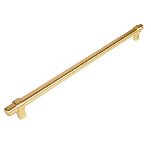 Cosmas 161-319BB Brushed Brass Cabinet Bar Handle Pull - 12-5/8 Inch (319mm) Hole Centers
