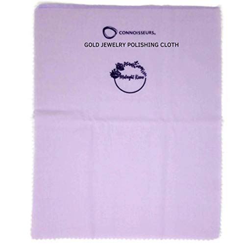 CONNOISSEURS Extra Large Ultrasoft Jewelry Polishing Cloth for Gold, Two Cloth Dry Cleaning System, Made in USA, Non-Toxic Tarnish Remover Cleaner