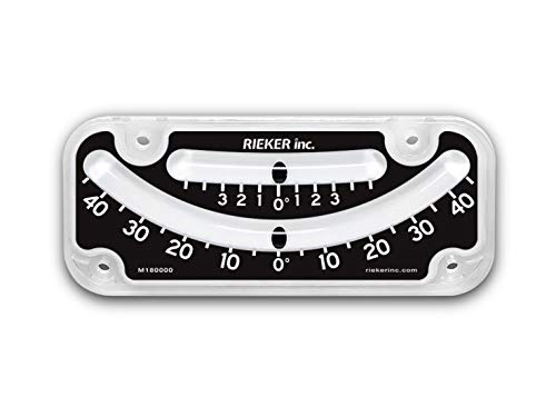 Rieker Military Grade Shatter-Proof ±45º Inclinometer Black, Dual Scale Multi-Purpose Angle Indicator 2145-05-A