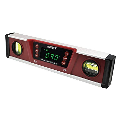 Calculated Industries 7210 AccuMASTER PRO Digital Torpedo Level and Protractor | 10u201D Inch | Neodymium Magnets | Bright LED Display | IP54 Dust/Water Resistant