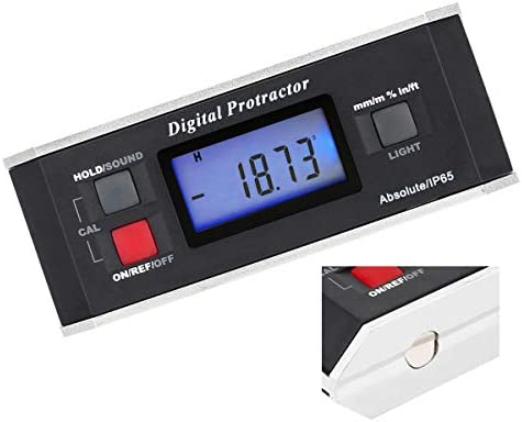 Digital 0~360 Degree Protractor Angle Finder Level Finder Inclinometer Magnetic for metal wood LCD Backlight Built-in Magnet V-groove base