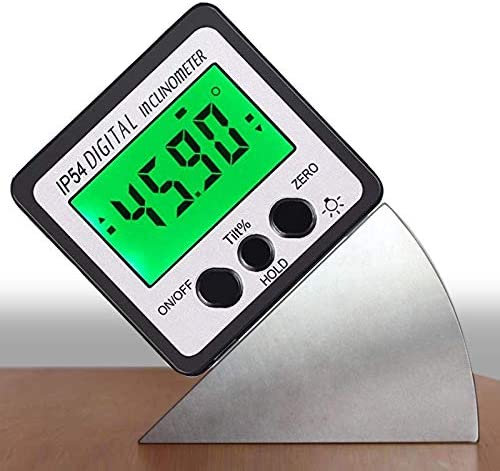 Digital Angle Finder Protractor Tool Table Saw Gauge Magnetic Level Box Inclinometer with Backlight LCD,Measures 0-360 Degree Ranges