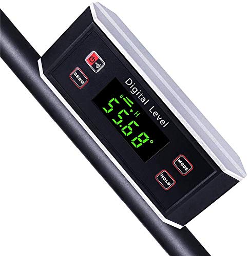 Electronic Inclinometer, Digital Protractor/Level/Angle Finder and Gauge Tools with V-Groove Magnetic Base and Backlight - Dust and Waterproof IP65 Precision Smart Level