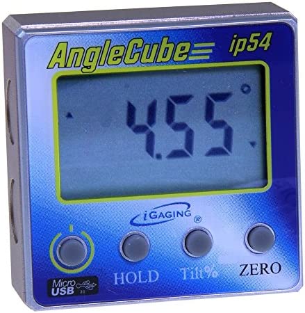iGaging Angle Gage Backlit Digital Electronic Magnetic Level/Protractor/Bevel Gauge Angle Cube Gen 3