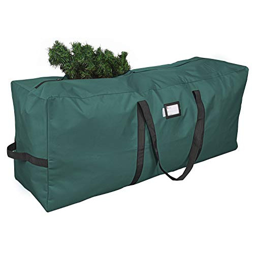 Primode Christmas Tree Storage Bag | Fits Up to 9 Ft. Tall Disassembled Tree | 25 Height X 20 Wide X 65 Long | Durable 600D Oxford Material | Heavy Duty Xmas Storage Container (Green)