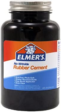 Elmers 231 Rubber Cement 8oz Repositionable Rubber Cement