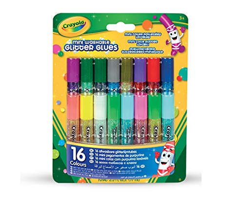 Crayola - 69-4200-E-000 - Loisir Créatif - 16 Mini Colles Pailletées Lavables