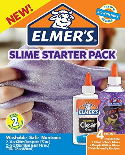Elmer's Slime Kit 4/Pkg-Blue Glitter -E2022897