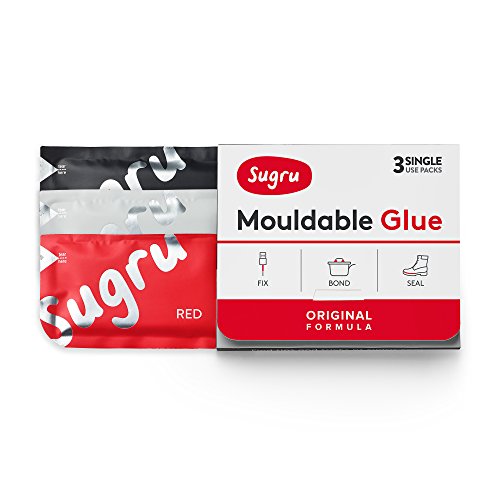 Sugru 스구루 성형 가능 점착제 u2010 오리지널 배합 - 검정,흰색과 빨강 (3 팩)