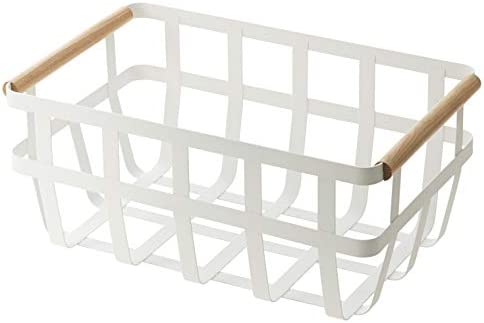 YAMAZAKI home Storage Basket-Dual Handle Organizer One Size White