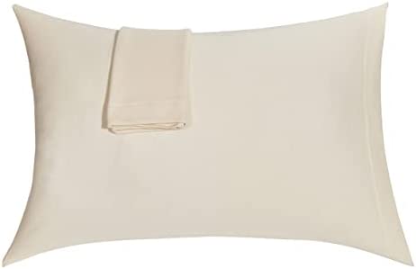 Snuggle-Pedic Pillow Case - Standard 20 x 26 White Pillow Cases w/ Breathable Stretch Knit Cotton