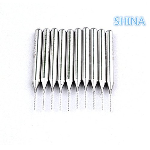 SHINA 엔드 밀 CNC드릴 신품 10x 0.4mm 카바이드PCB드《레메루쥬에리》 CNC드릴 비트「ZT0.4」 수납 편리