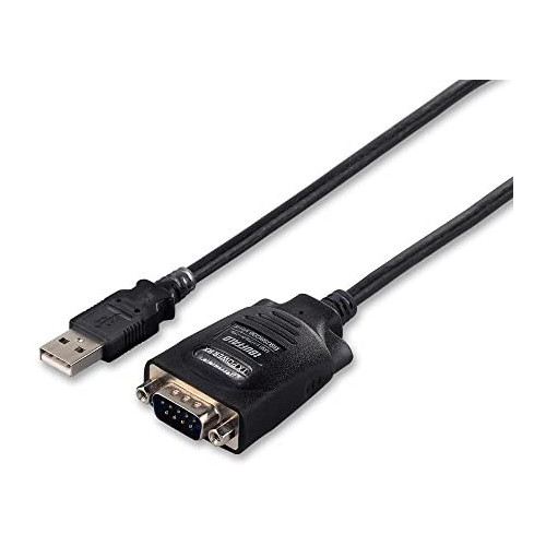 iBUFFALO USB시리얼 케이블(USBtypeA to D-sub9핀)0.5m 블랙 스켈리턴 BSUSRC0605BS