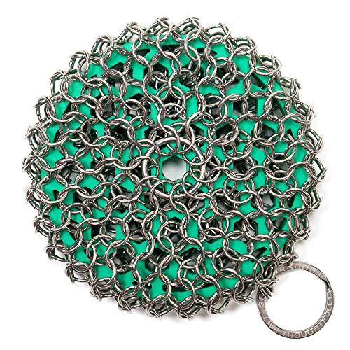 GreaterGoods Cast 아이언 Chainmail Scrubber Easy on Your Hands Dishwasher Safe Cleaner Scraper & your Skillet