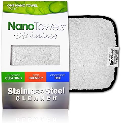 Nano Towels 스테인레스 스틸 Cleaner Amazing Chemical Free Cleaning Reusable Wipe Cloth 어린이 & Pet Safe 7x16" 1 pc