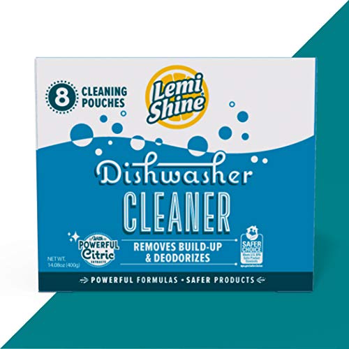 Lemi Shine Natural Dishwasher Cleaner - Dishwasher Cleaner and Deodorizer Powered by Citric Extracts and a Natural Fresh Lemon Scent, 4 Count - 2 Pk Bundle (8 Total)