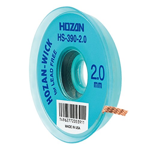 호 더《》(HOZAN) 납땜흡 취선(solder wick) solder《―웃쿠》 전장1.5m 선폭2.0mm HS-390-2.0