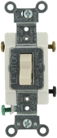 Leviton 20-amp고, 120 / 277-volt고, 토글3웨이AC조용 스위치,튼튼함 스펙Grade 1223-SR 1