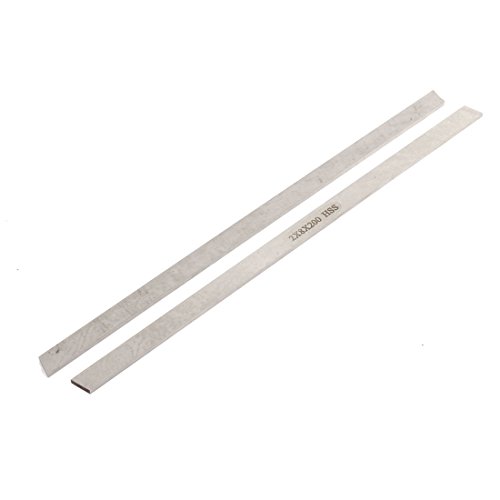 uxcell Finished Bite Board Bite HSS Material for Lathes, 0.8 x 7.9 inches (2 x 8 x 200 mm), Pack of 2