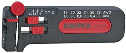 KNIPEX 12 80 100 SB Awg 18-28 Mini Wire Stripping Tool