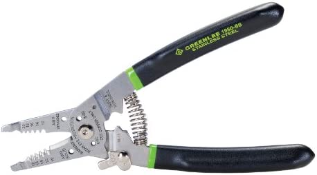 (Stainless Wire Stripper<!-- @ 15 @ --> Cutter and Crimper, 10-18AWG) - greenlee 1950-ss pro stainless wire stripper<!-- @ 15 @ --> cutter and crimper, 10-18awg