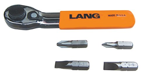 Lang Tools 5221 5피스 파인 tooth 비트 렌치 세트 블랙