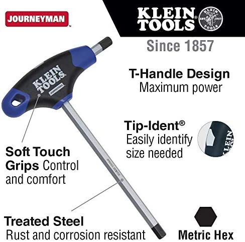 Klein Tools JTH6M10 10mm 육각 키 journeyman T핸들