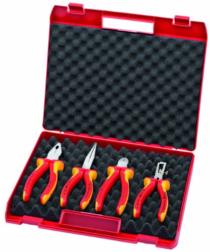 KNIPEX 00 20 15 4-Piece 1,000V Insulated Tool Set by Knipex