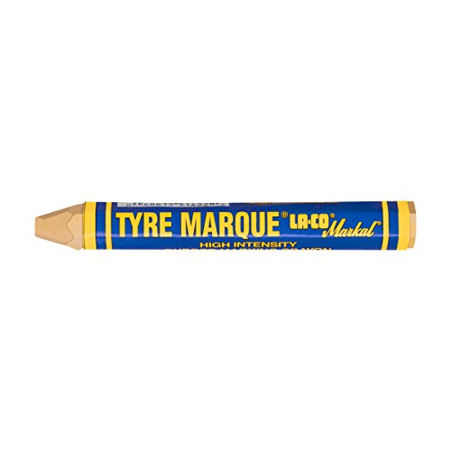 Pack of 12 Markal Tyre Marque Tire Marking Crayon for Temporary Tire Marking 4-5/8 Length Yellow 1/2 Diameter -20 to 130 Degree F Temperature 