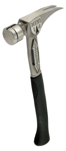Stiletto TBM14RSC TiBone Mini-14 ounce Replaceable Smooth Face Hammer with a Curved 16 Titanium Handle by Stiletto