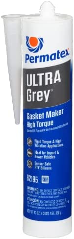 (Pack of 6, 9.5 oz<!-- @ 13 @ -->) - Permatex 85084-6PK Ultra Grey Rigid High-Torque RTV Silicone Gasket Maker, 280ml PowerBead Can (Pack of 6)