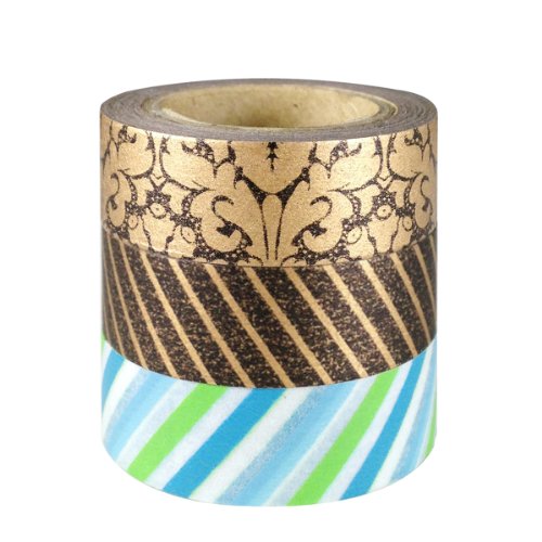 Wrapables Father's Day Patterns Japanese Washi Masking Tape<!-- @ 15 @ --> Set of 3