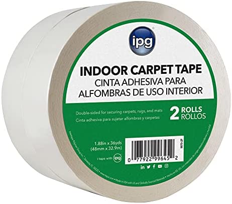 (2-Pack) - Intertape 9970-2P Indoor Carpet Tape, 4.8cm x 36-Yard, 2-Pack