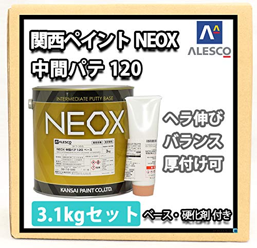 관서 NEOX120 중간 퍼티 3.1kg세트/표준막 후10mm 판금/보수/우레탄 도료