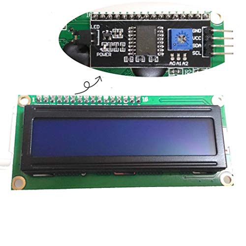 (LOLO import) 청색 LCD1602 IIC I2C TWI 1602 시리얼 LCD 디스플레이 모듈 Arduino대응 [병행수입품]