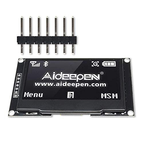 Aideepen 2.42" OLED디스플레이 모듈IIC I2C SPI시리얼 통신12864디지탈LCD화면LED화면 디스플레이128 * 64픽셀 스크린7핀 시리얼 인터페이스,DIY R3 C51 STM32 SSD1309 SPD0301에 대응(흰색)