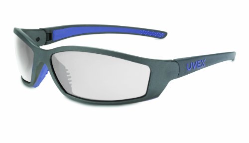 Uvex SX0402 SolarPro Safety Eyewear SCT-Reflect 50 Supra-Dura Hardcoat Lens<!-- @ 15 @ --> Gray and Blue Frame by Uvex