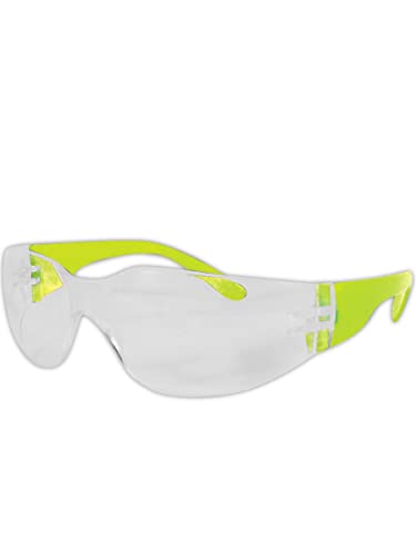 Magid Y10 Gemstone Myst Colored Temple Protective Eyewear with High viz Green with Clear Lens by Magid Glove & Safety