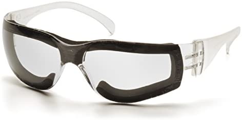 Pyramex Intruder 안전 안경 블랙 프레임 클리어 하드 코트 렌즈