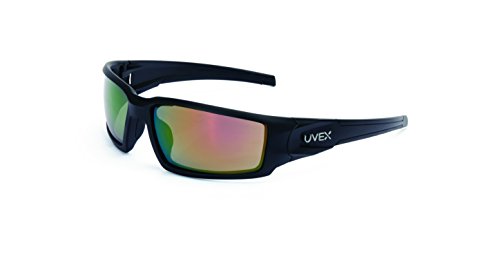 UVEX by Honeywell S2944 Hyper Shock Series Safety Eyewear with Matte Black Frame<!-- @ 15 @ --> Red Mirror Lens and Hard Coat Lens Coating by Honeywell